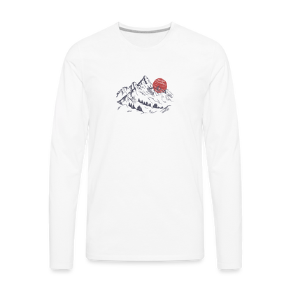 Men's Premium Long Sleeve T-Shirt – Mountain Bike MTB Adventure Edition - white