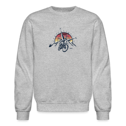 Compass and Mountains Bike - heather gray
