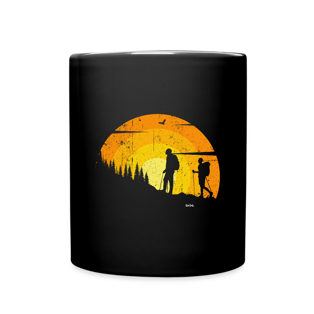 Adventure Full Color Ceramic Mug – Perfect for Travelers & Nature Lovers - black