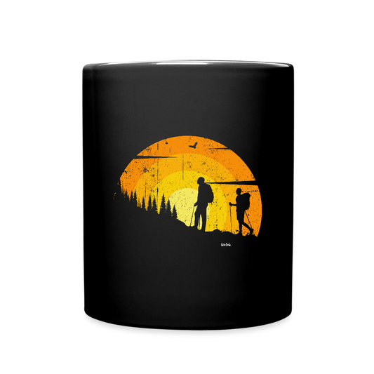 Adventure Full Color Ceramic Mug – Perfect for Travelers & Nature Lovers - black