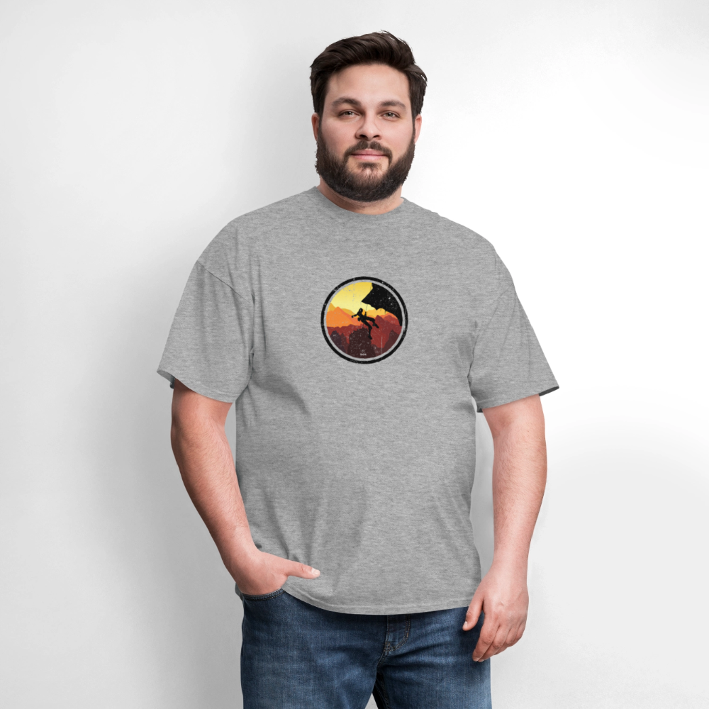 Rock Climbing - Elevate Your Adventure Tee - heather gray