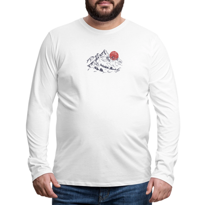 Men's Premium Long Sleeve T-Shirt – Mountain Bike MTB Adventure Edition - white