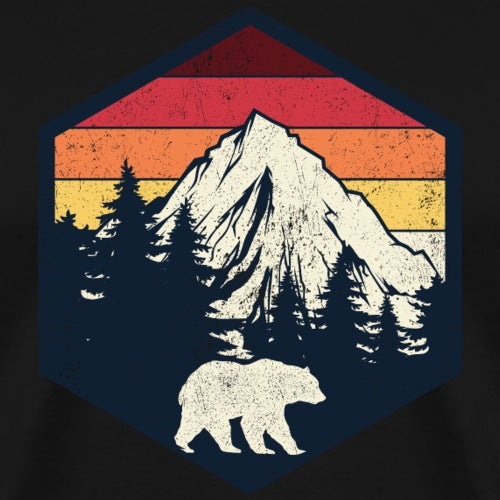 Bear graphic symbolizing adventure and wilderness.