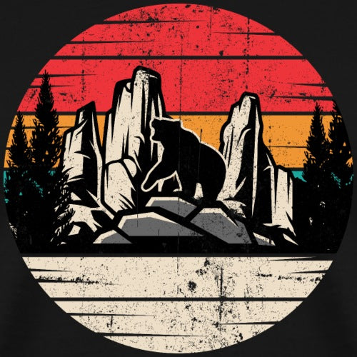 Wild bear illustration symbolizing raw nature and adventure.