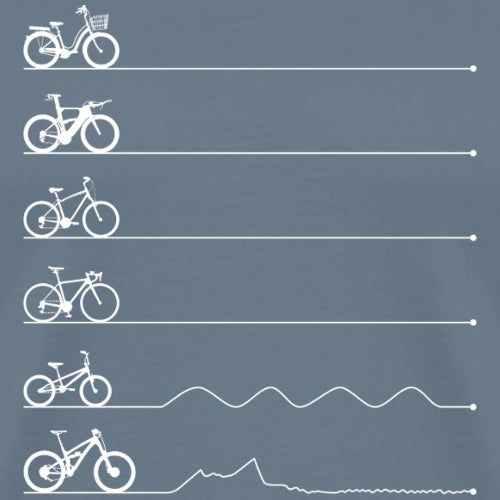 White bicycle illustrations on a blue background