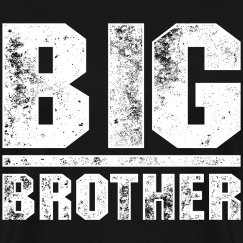 BIG BROTHER in distressed white letters on a black background