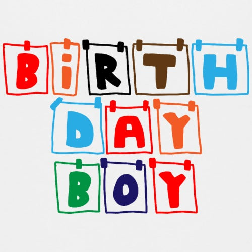 BIRTHDAY BOY' on a white background