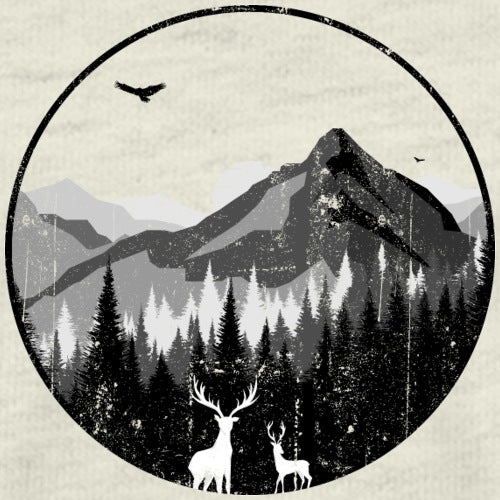 Wild deer silhouette representing freedom and nature.