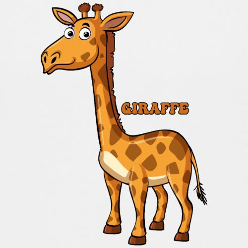 Cartoon giraffe with a plain background
