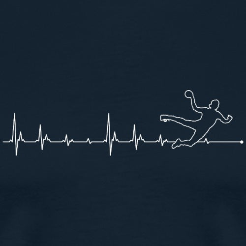 Heartbeat line with a silhouette of a person diving on a navy background