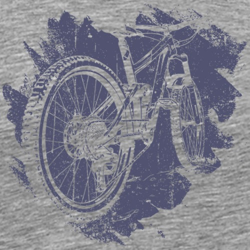 Bicycle graphic on a textured gray background