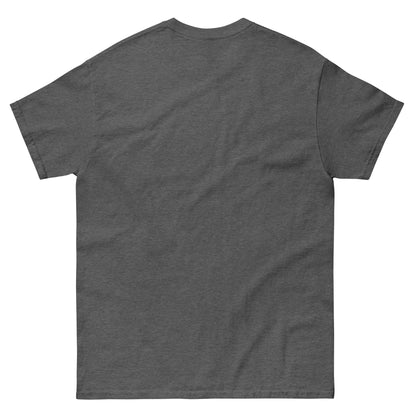Plain dark gray t-shirt on a white background