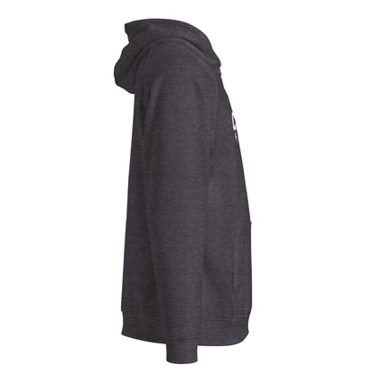 Dark gray hoodie on a white background