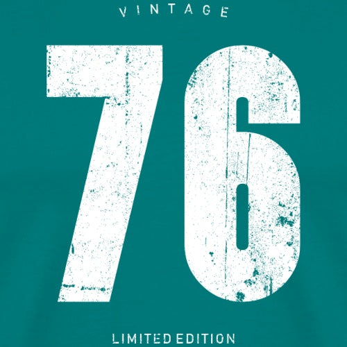Vintage-style '76' design on a teal background with 'Limited Edition' text.