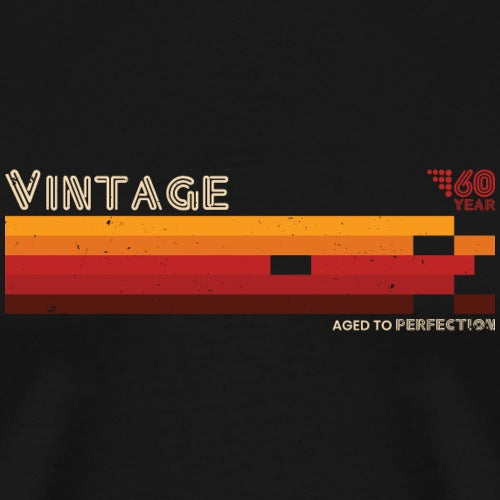 Vintage-themed graphic with VINTAGE and AGED TO PERFECTION