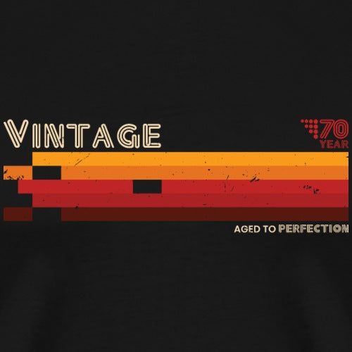 Vintage-themed graphic with VINTAGE and AGED TO PERFECTION