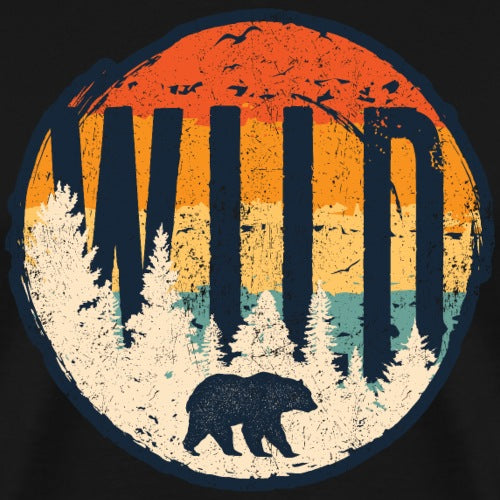 Wild bear graphic symbolizing strength and wilderness.